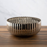 Stainless Steel Round Bowl With Ruffle Design