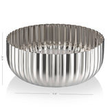 Stainless Steel Round Bowl With Ruffle Design