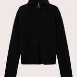Florie Zip Knit Black