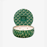Noble Fir Garland- 3-Wik Tin Candle