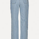 Laced Straight Leg Jeans