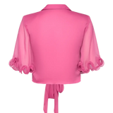 Chiffon Ruffle Shirt pink