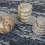 Marble Candle Holder Ball Beige