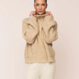 Florie Brushed Zip Knit Washed Sand