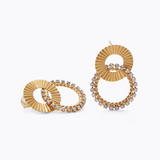 Gianna Earrings Gold Crystal