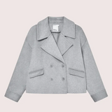 Iris Short Coat Light Grey Melange