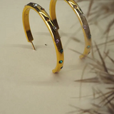 Rainbow Gold Thin Hoop