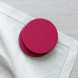 Caspari Coaster Lin Fuchsia