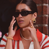 Gianna Earrings Gold Crystal