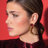Classic Rope Earrings / Mulberry Red