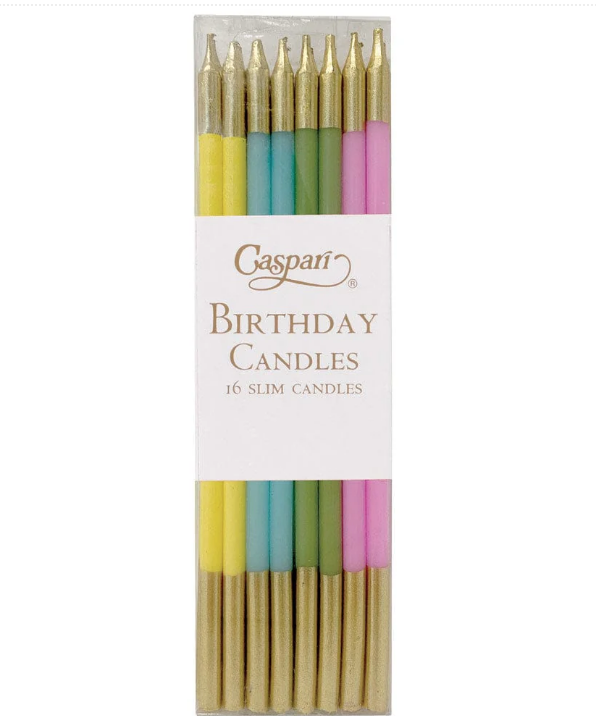Caspari Slim Birthday candles 16stk.