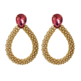Classic Rope Earrings / Mulberry Red