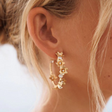 Laurel Earrings Gold/Crystal