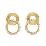 Gianna Earrings Gold Crystal